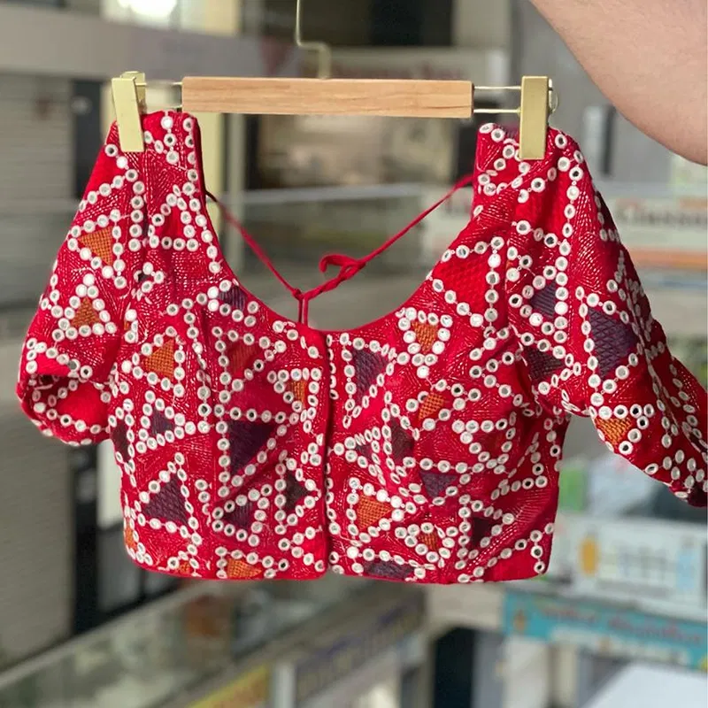 Rani Color Lucknowi Velvet Heavy Work Blouse