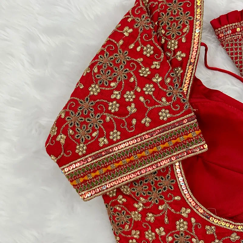 Royal Red Stylish Bridal Blouse 