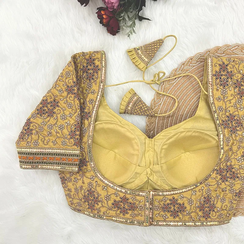 Royal Gold Stylish Bridal Blouse 