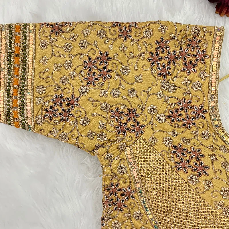 Royal Gold Stylish Bridal Blouse 