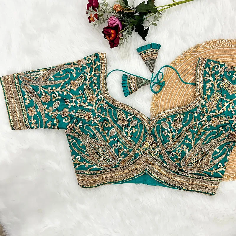 Rama Color Heavy Apple-Cut Bridal Blouse