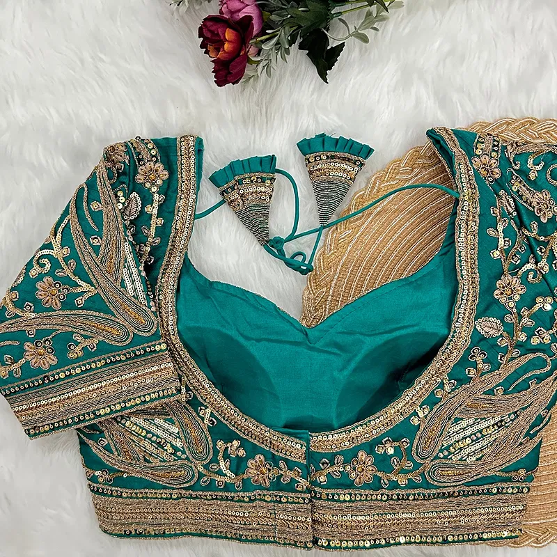 Rama Color Heavy Apple-Cut Bridal Blouse