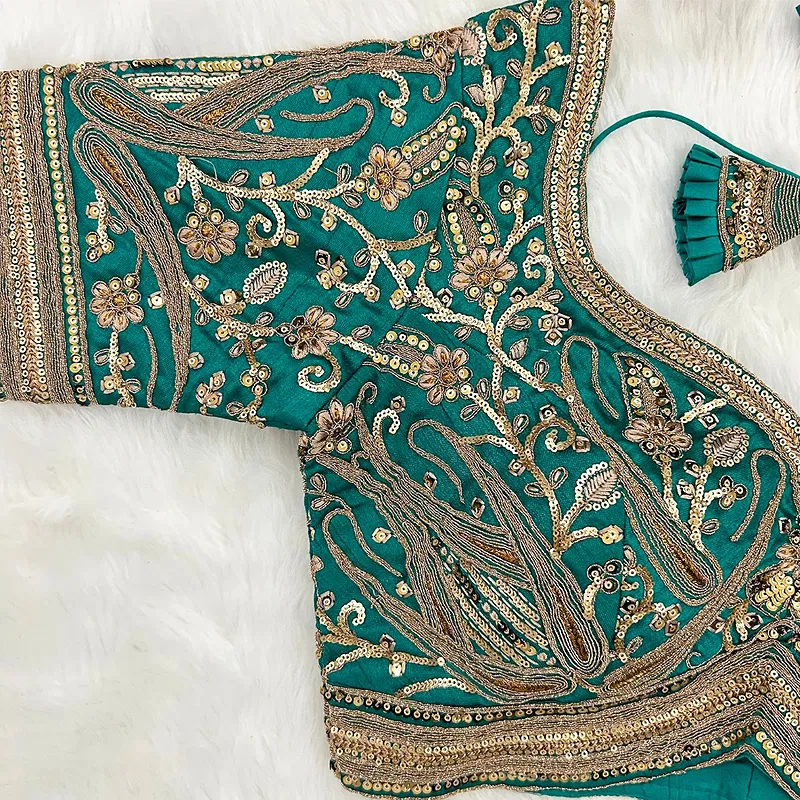 Rama Color Heavy Apple-Cut Bridal Blouse