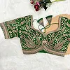 Green Color Heavy Apple-Cut Bridal Blouse