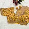 Yellow Color Heavy Apple-Cut Bridal Blouse