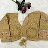 Gold Colour Bridal Blouse With Dori Latkans