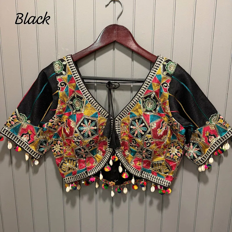 Traditional Navratri Special Apple Cut Blouse with Heavy Embroidery