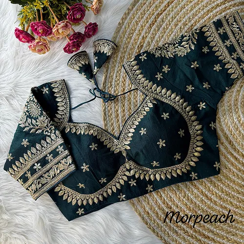 Morpeach Color Karwa Chauth Special Bridal Blouse