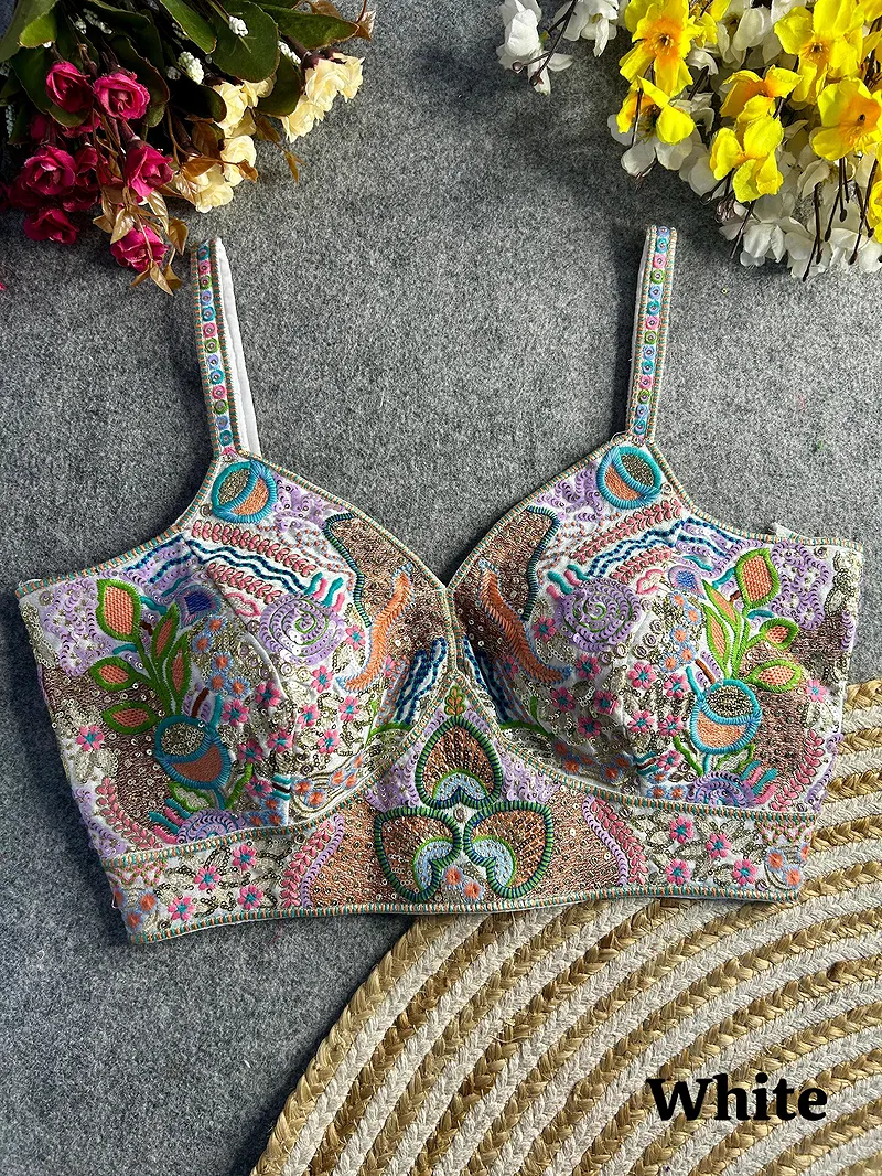 White Color Elegant Spaghetti Strap Blouse in Heavy Italian Silk