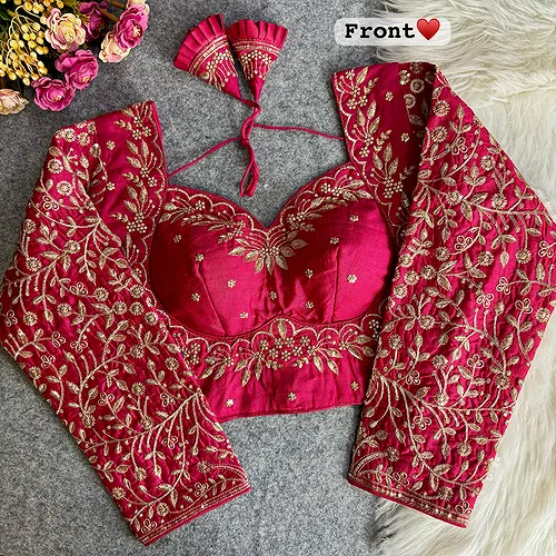 Rani Color Full Sleeves Silk Bridal Blouse