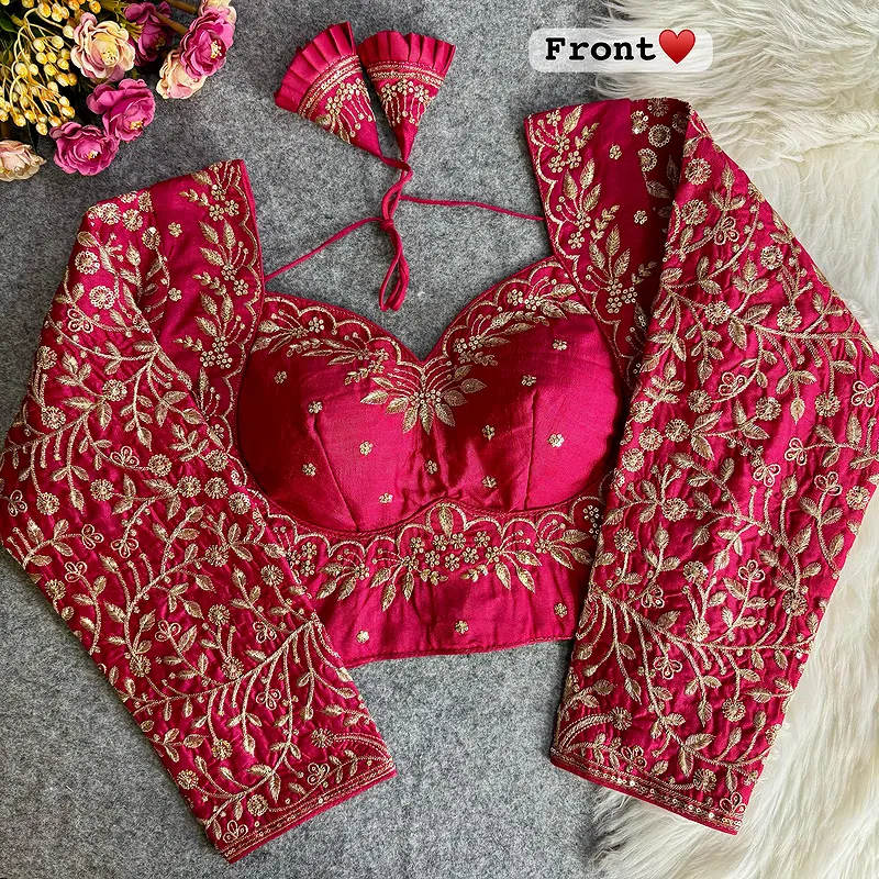 Rani Color Full Sleeves Silk Bridal Blouse