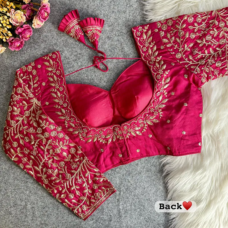 Rani Color Full Sleeves Silk Bridal Blouse