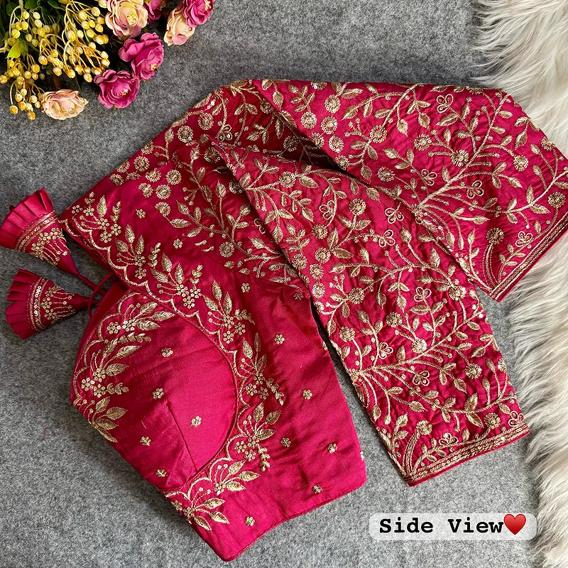 Rani Color Full Sleeves Silk Bridal Blouse