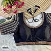 Black Color 3D Peacock Italian Silk Heavy Sleeve Blouse