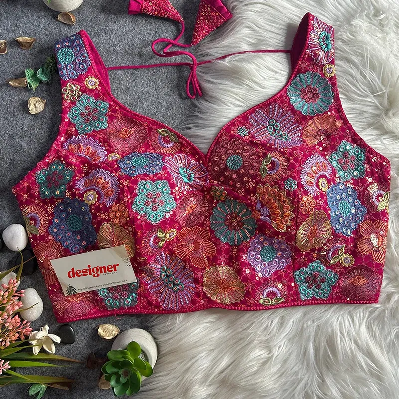 Rani Royal Heavy Multi-Thread & Sequin Embroidery Georgette Blouse