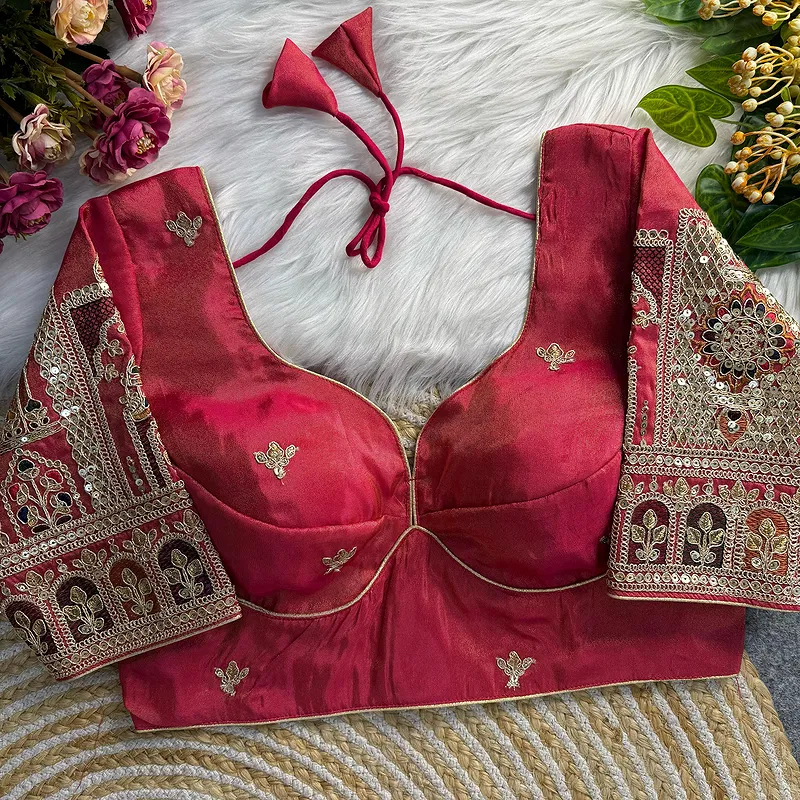 Rani Cosmos Silk Codding Work Partywear Blouse