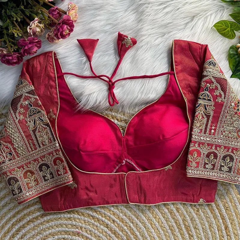 Rani Cosmos Silk Codding Work Partywear Blouse