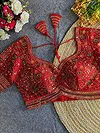 Red Colour Heavy Handwork Party Blouse