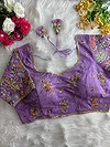 Lavender Color Soft Cosmos Silk Blouse