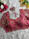 Pink Color Soft Cosmos Silk Blouse
