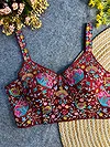Maroon Color Mirror Work Gajji Silk Blouse