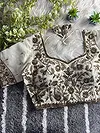 Off White Color Handwork Blouse with Stars & Beads Bridal Blouse