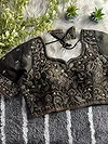 Black Color Handwork Blouse with Stars & Beads Bridal Blouse