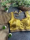 Gold Color Bridal Italian Silk Embroidered Blouse
