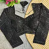 Black Color Heavy Beads Work Full Sleeve Georgette Blouse