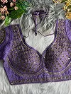 Lavender Heavy Stars & Beads Bridal Partywear Blouse