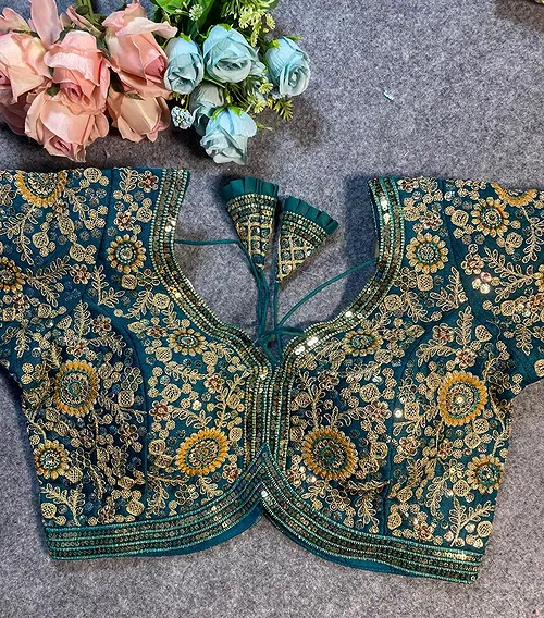 Rama Color Apple Cut Bridal Embroidery Blouse