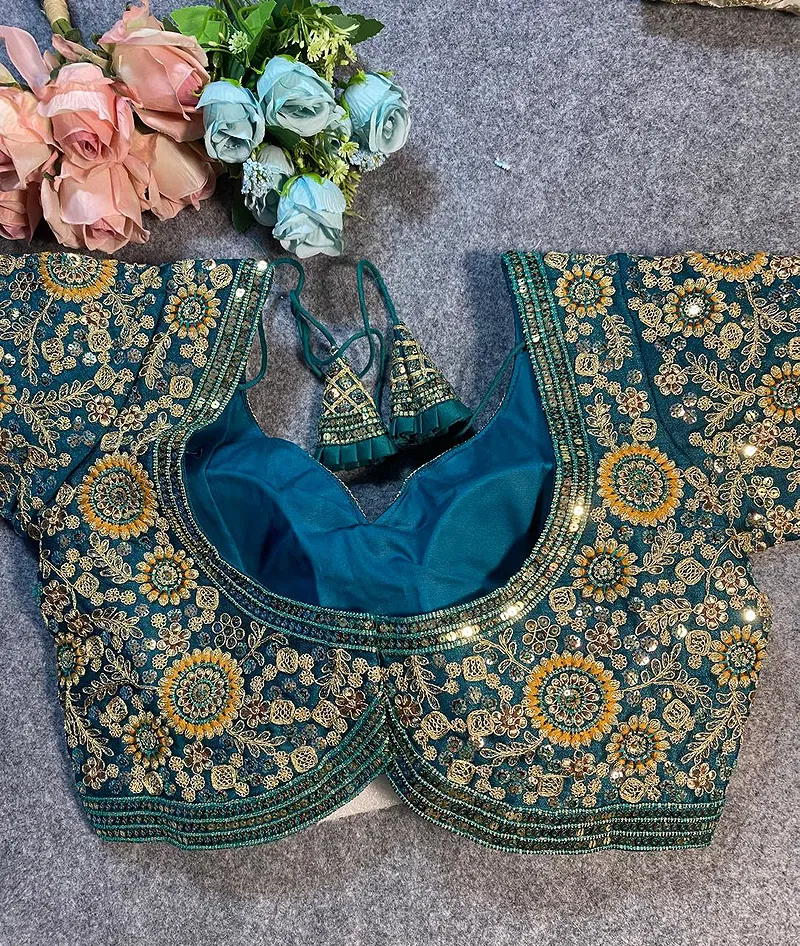 Rama Color Apple Cut Bridal Embroidery Blouse