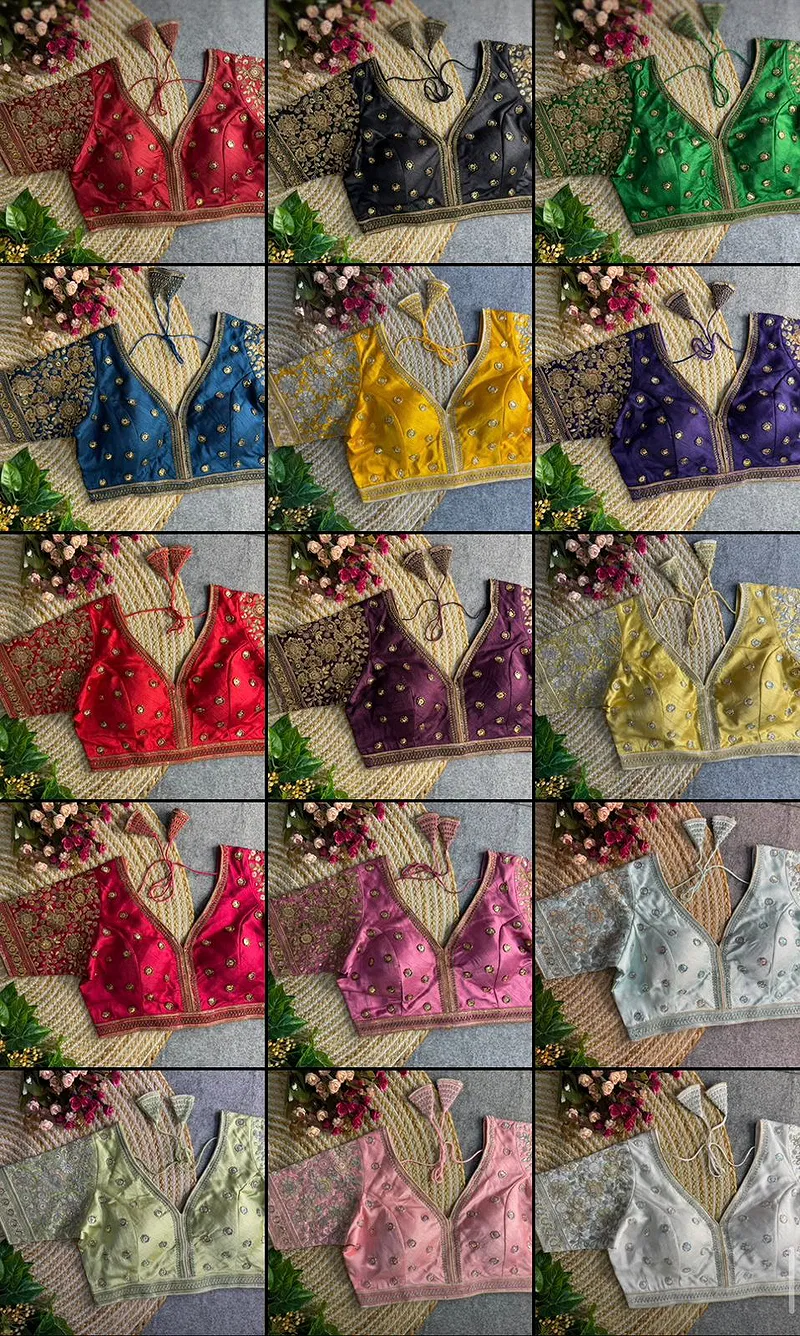 Rani Colour V-Neck Bridal Blouse 