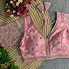 Baby Pink Colour V-Neck Bridal Blouse 