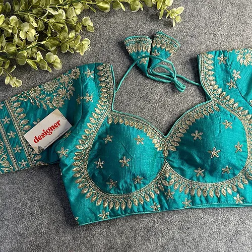 Rama Color Karwa Chauth Special Bridal Blouse