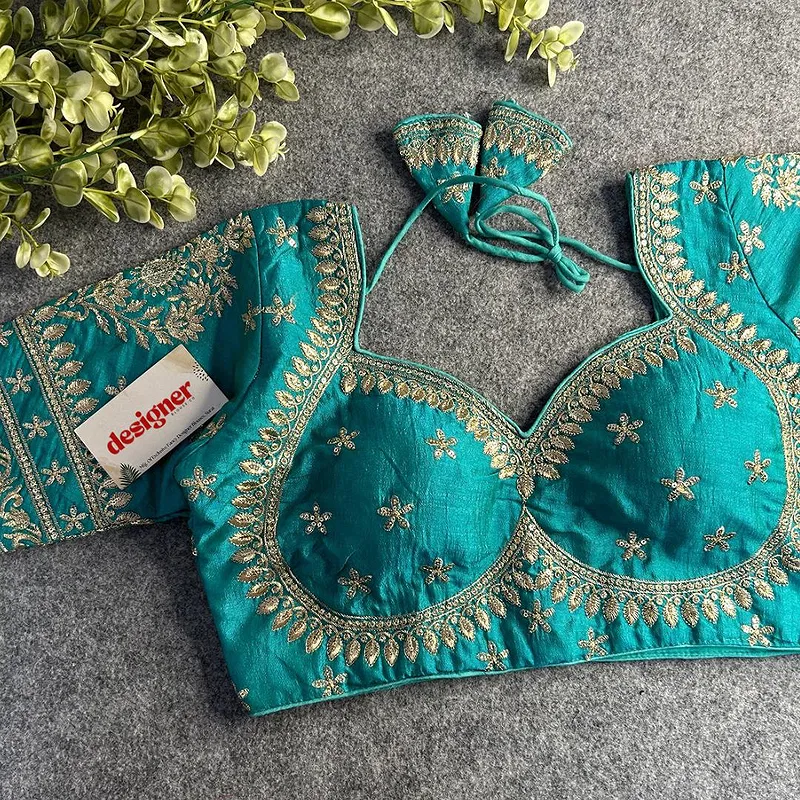 Rama Color Karwa Chauth Special Bridal Blouse