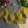 Mehndi Green Color Navratri Style Readymade Blouse