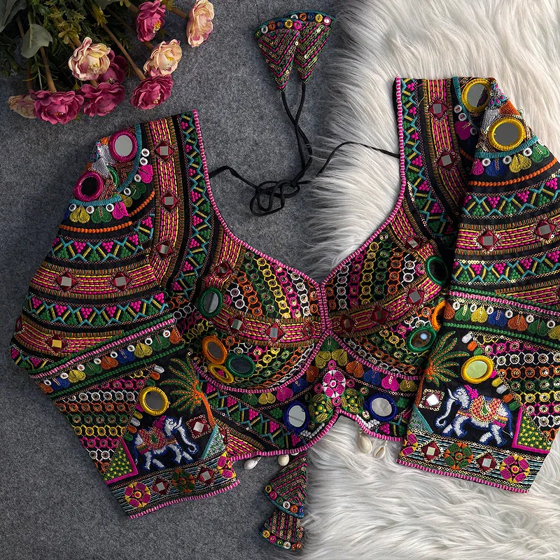 Black Color Full Sleeves Navratri Blouse