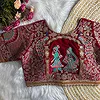 Rani Velvet Embroidery and Diamond Handwork Bridal Blouse