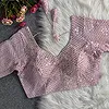 Pink Georgette Sequence Work Blouse for Navratri
