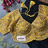 Yellow Color Beautiful Apple-Cut Bridal Blouse with Embroidery