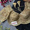 Gold Color Beautiful Apple-Cut Bridal Blouse with Embroidery
