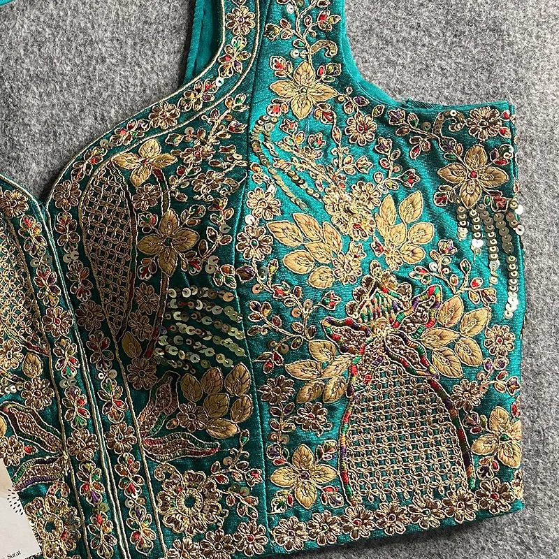 Rama Color Beautiful Heavy Embroidery Codding & Thread Work Bridal Blouse