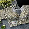 White Color Italian Silk Readymade Designer Blouse with Sequin & Codding Work