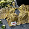 Yellow Color Italian Silk Readymade Designer Blouse with Sequin & Codding Work