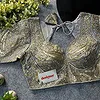 Pista Color Italian Silk Readymade Designer Blouse with Sequin & Codding Work