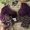Wine Color Beaded Readymade Designer Blouse With Long Sleeves