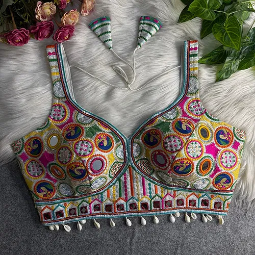 White Color Navratri Special Readymade Blouse for Garba Nights 