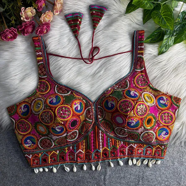 Maroon Color Navratri Special Readymade Blouse for Garba Nights 