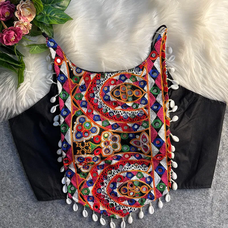 Black Color Heavy Embroidered Readymade Blouse for Navratri